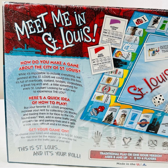NIB ST LOUIS OPOLY : A GAME CELEBRATING THE GATEWAY TO THE WEST!! BOARD GAME - Picture 5 of 11